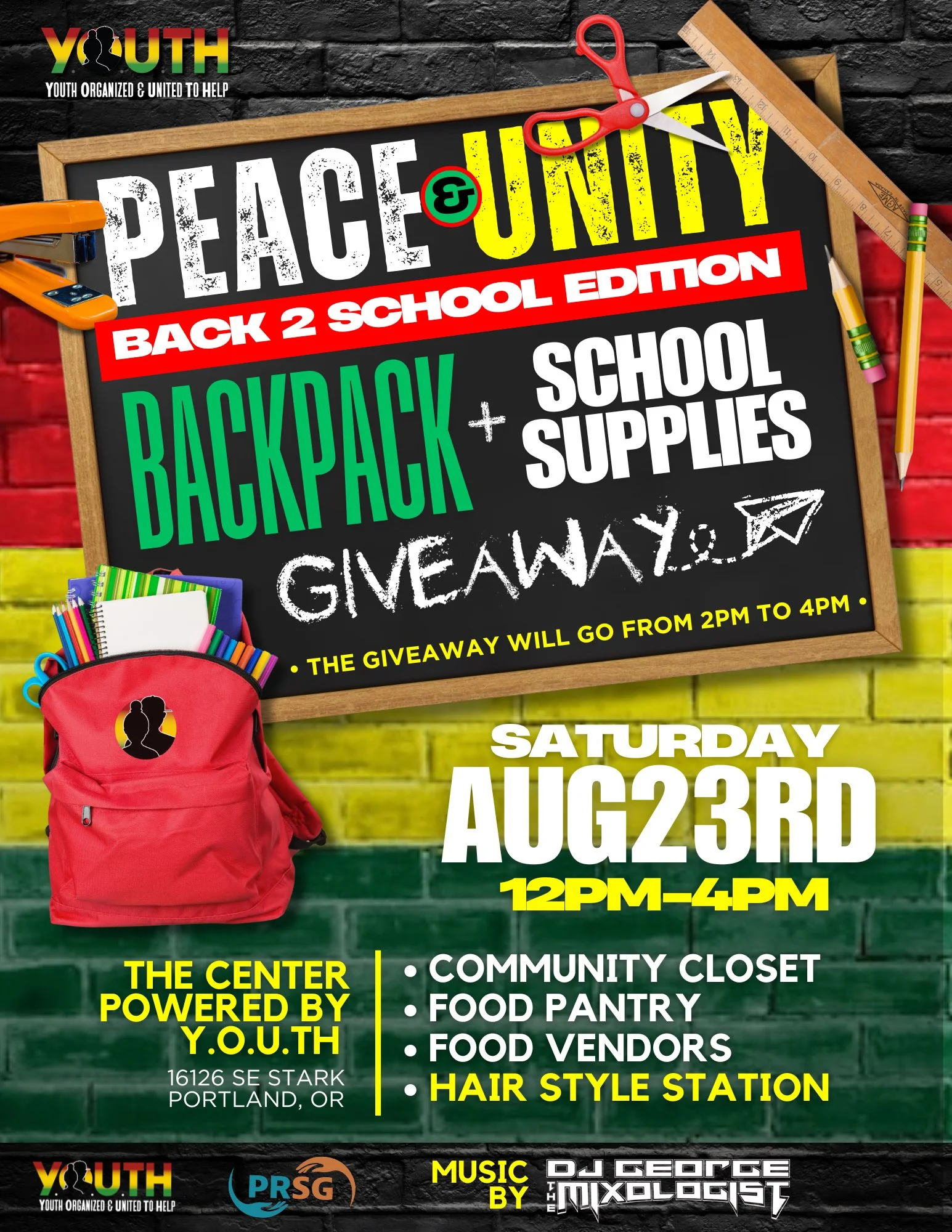 Peace & Unity Fest Back 2 School Edition — Y.O.U.TH PDX